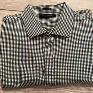 Tommy Hilfiger Men's Checkered Shirt in Green and Blue